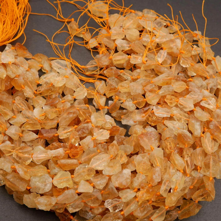Citrine · Rough Raw · Nugget · 8mm, 10mm, Tejas Beads, Beads