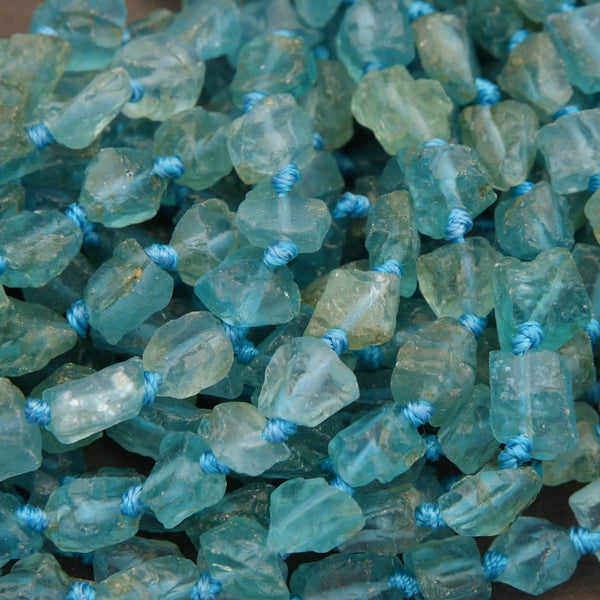Green Apatite · Rough Raw · Nugget · 7mm, Tejas Beads, Beads
