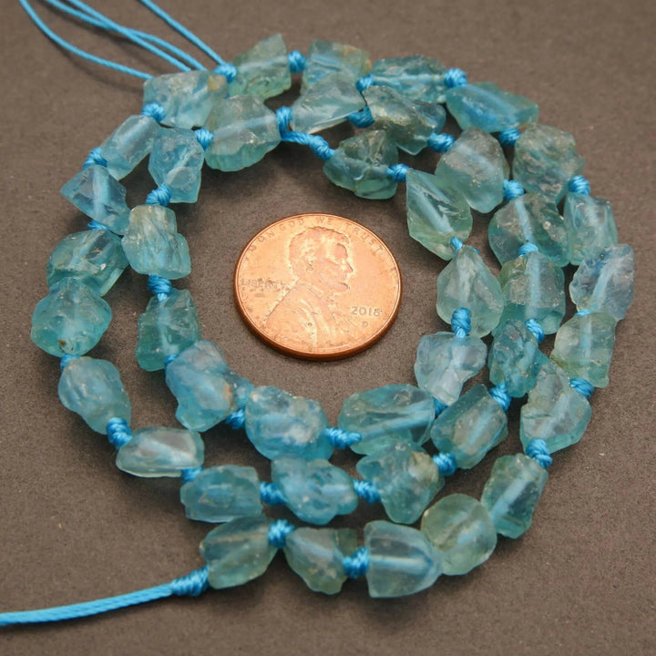 Green Apatite · Rough Raw · Nugget · 7mm, Tejas Beads, Beads