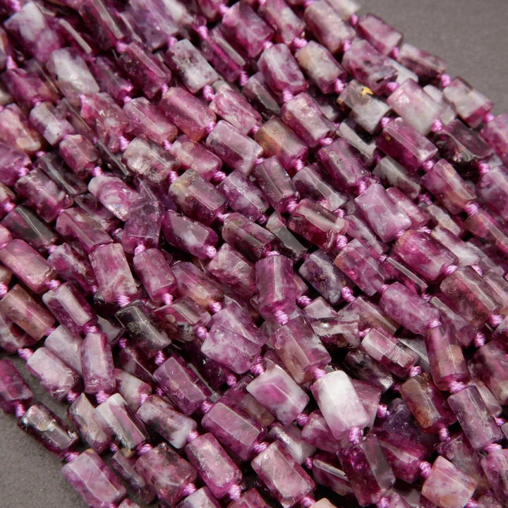 Purple Mica · Smooth · Freeform Tube · 6.5mm, Tejas Beads, Beads