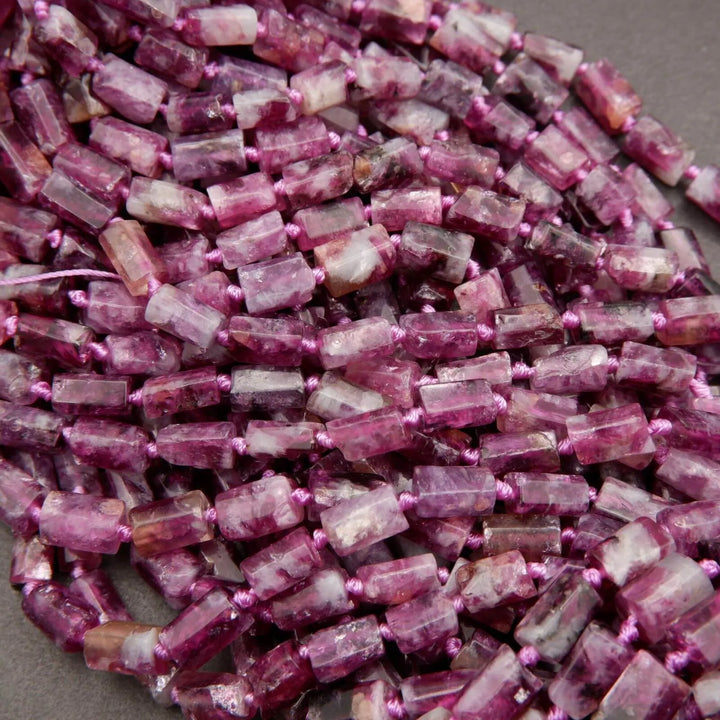 Purple Mica · Smooth · Freeform Tube · 6.5mm, Tejas Beads, Beads