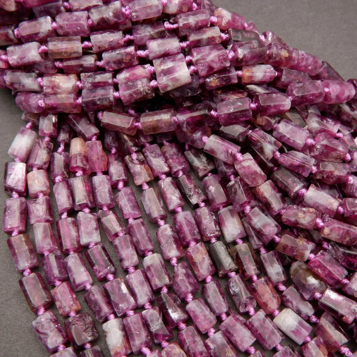 Purple Mica · Smooth · Freeform Tube · 6.5mm, Tejas Beads, Beads