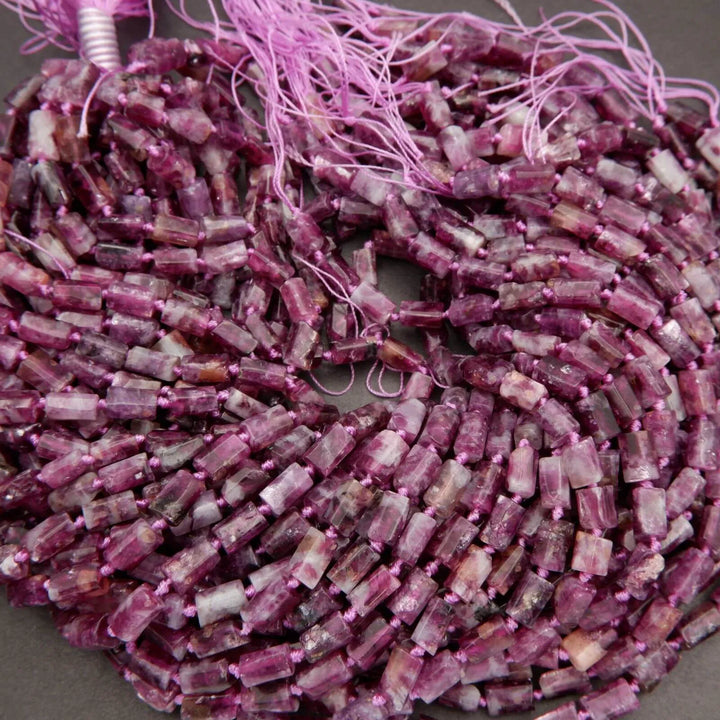 Purple Mica · Smooth · Freeform Tube · 6.5mm, Tejas Beads, Beads