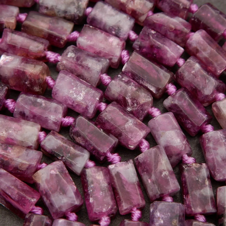 Purple Mica · Smooth · Freeform Tube · 6.5mm, Tejas Beads, Beads