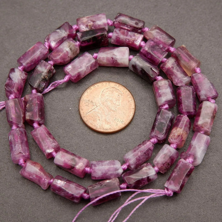 Purple Mica · Smooth · Freeform Tube · 6.5mm, Tejas Beads, Beads