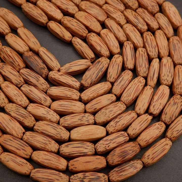 Coconut Palm Wood · Smooth · Square Barrel · 10x24mm, Tejas Beads, Beads