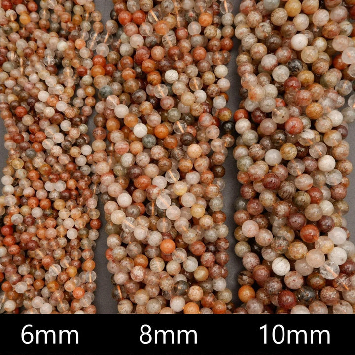 Multicolor Phantom Quartz · Smooth · Round · 6mm, 8mm, 10mm, Tejas Beads, Uncategorized