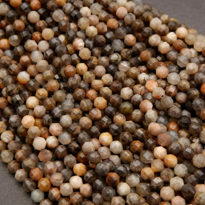 Greyish Brown Moonstone · Faceted · Prism · 5.5mm, Tejas Beads, Beads