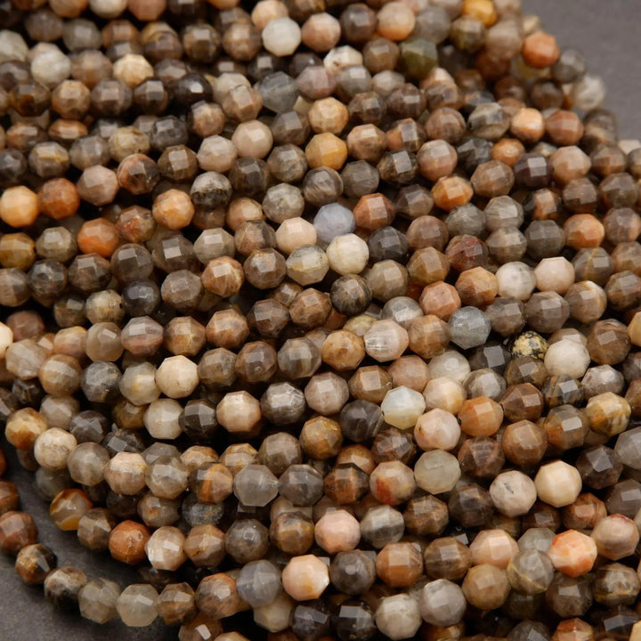 Greyish Brown Moonstone · Faceted · Prism · 5.5mm, Tejas Beads, Beads