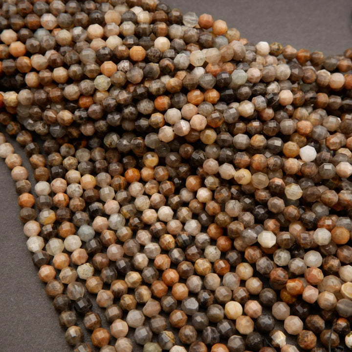 Greyish Brown Moonstone · Faceted · Prism · 5.5mm, Tejas Beads, Beads