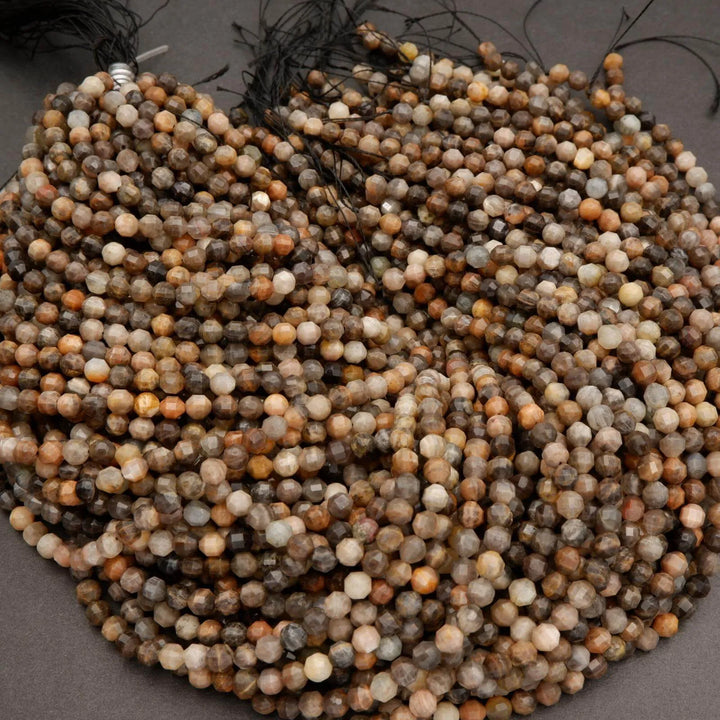 Greyish Brown Moonstone · Faceted · Prism · 5.5mm, Tejas Beads, Beads