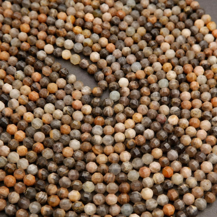 Greyish Brown Moonstone · Faceted · Prism · 5.5mm, Tejas Beads, Beads