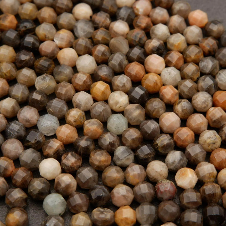 Greyish Brown Moonstone · Faceted · Prism · 5.5mm, Tejas Beads, Beads