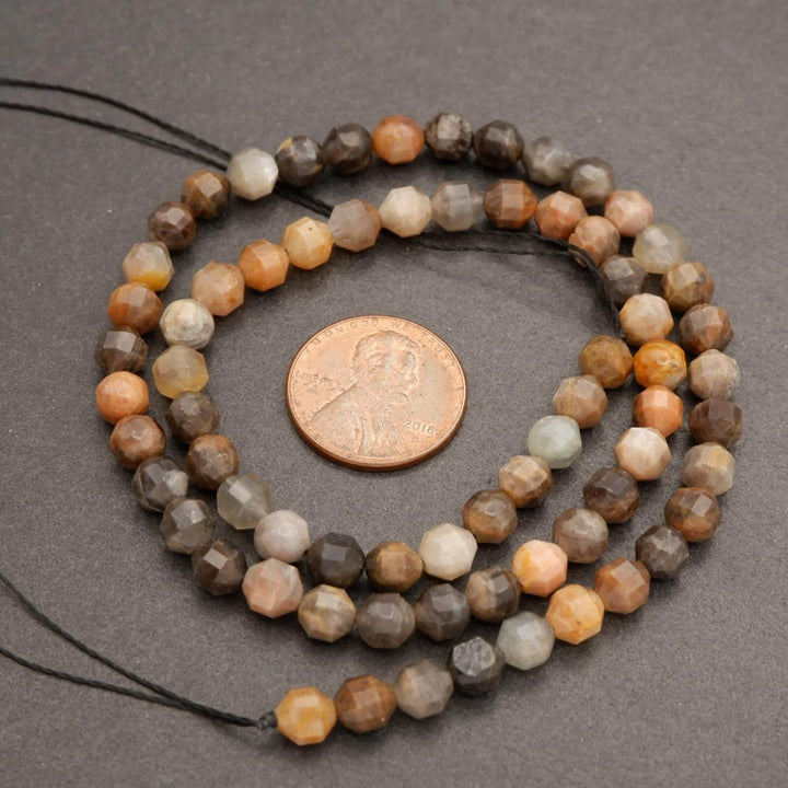 Greyish Brown Moonstone · Faceted · Prism · 5.5mm, Tejas Beads, Beads