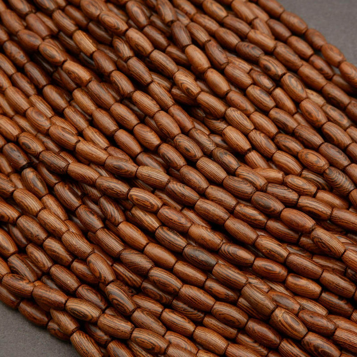 Brown Wood · Smooth · Barrel · 5x10mm, Tejas Beads, Beads