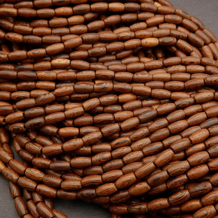 Brown Wood · Smooth · Barrel · 5x10mm, Tejas Beads, Beads