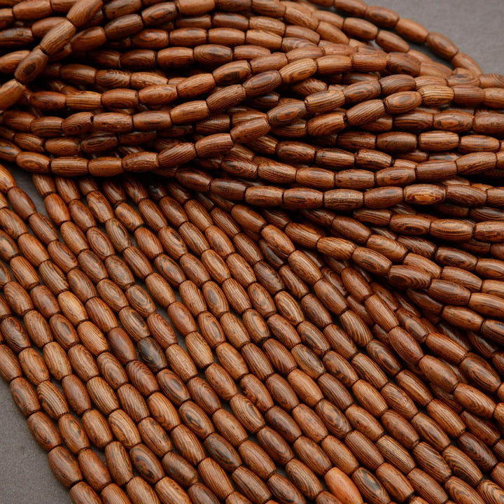 Brown Wood · Smooth · Barrel · 5x10mm, Tejas Beads, Beads