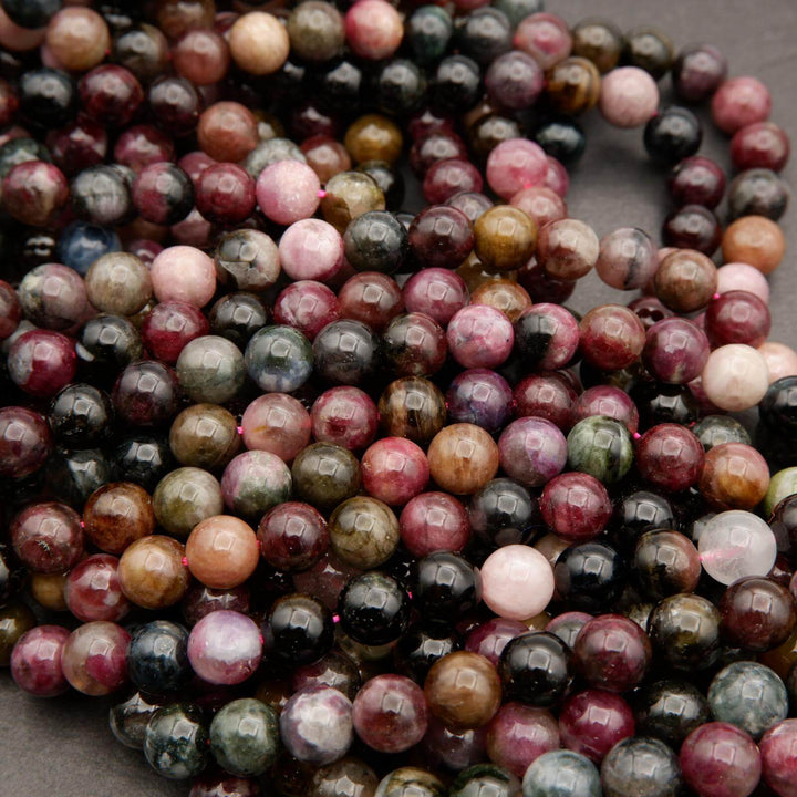 Watermelon Tourmaline · Smooth · Round · 6mm, 8mm, 10mm, Tejas Beads, Beads