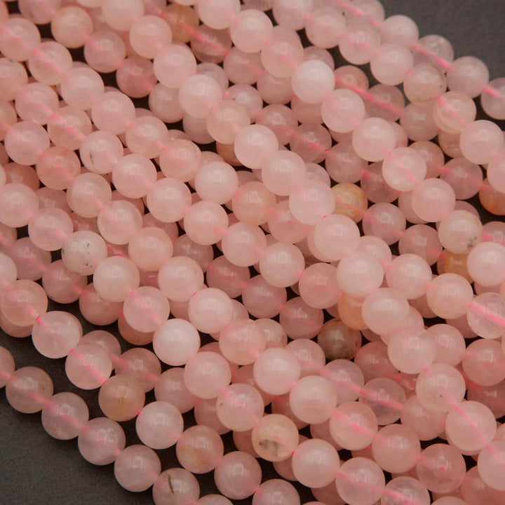 Madagascar Rose Quartz · Smooth · Round · 6mm, 8mm, 10mm, Tejas Beads, Beads