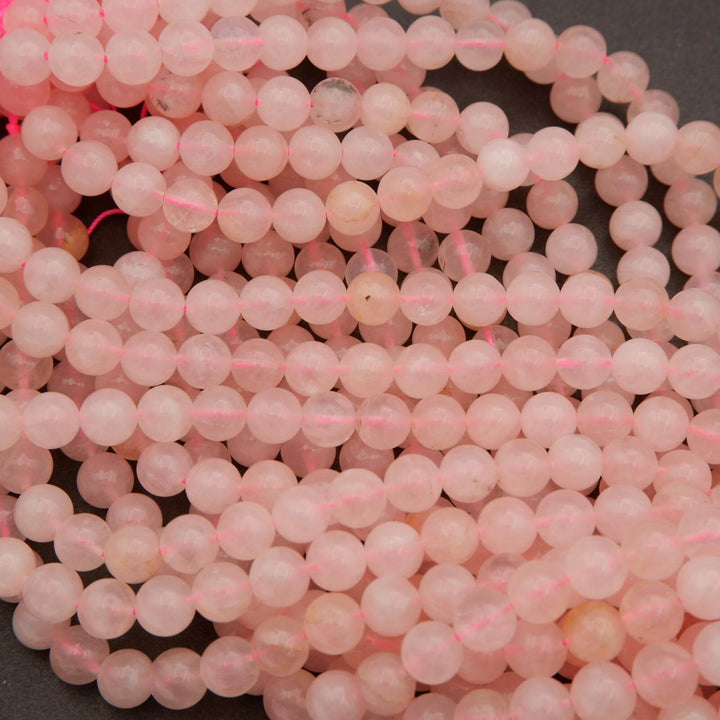 Madagascar Rose Quartz · Smooth · Round · 6mm, 8mm, 10mm, Tejas Beads, Beads