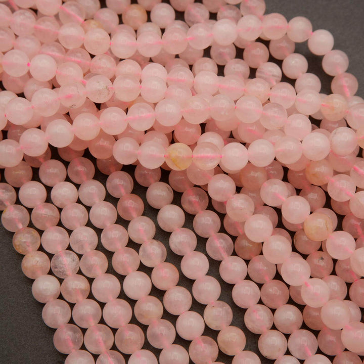 Madagascar Rose Quartz · Smooth · Round · 6mm, 8mm, 10mm, Tejas Beads, Beads