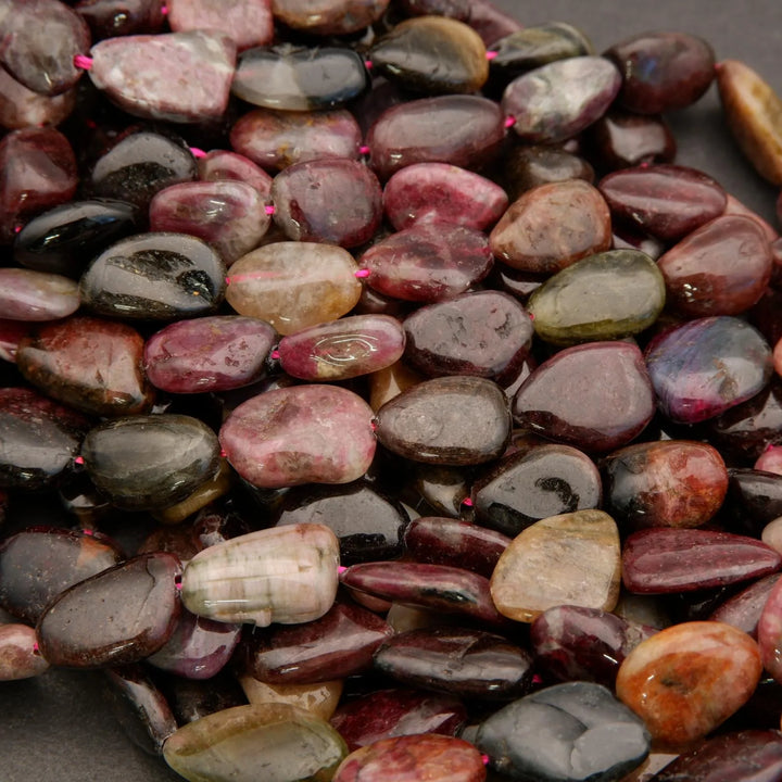 Watermelon Tourmaline · Smooth · Nuggets · 10x14mm, Tejas Beads, Beads
