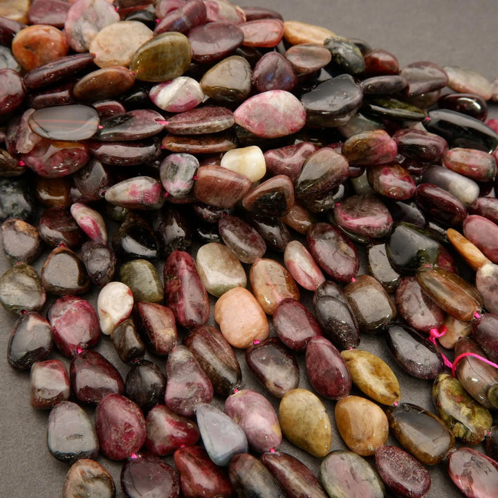 Watermelon Tourmaline · Smooth · Nuggets · 10x14mm, Tejas Beads, Beads