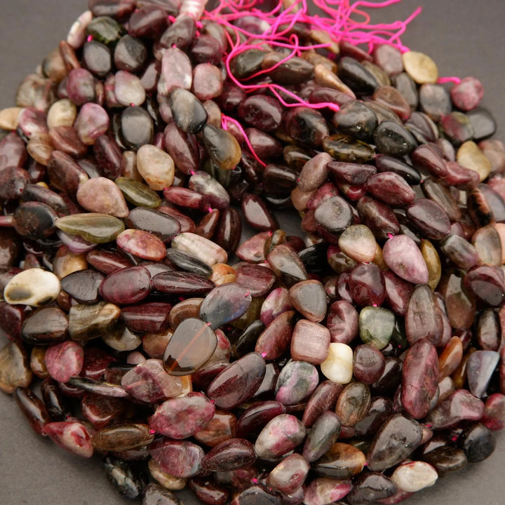 Watermelon Tourmaline · Smooth · Nuggets · 10x14mm, Tejas Beads, Beads