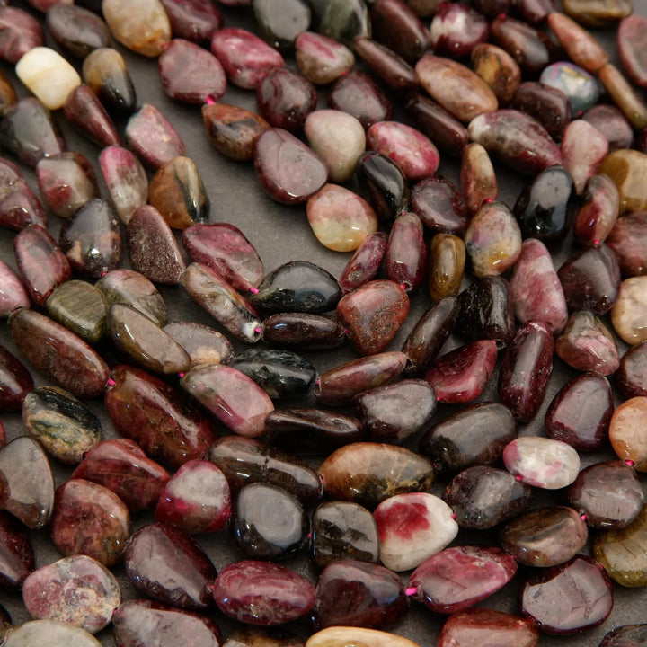 Watermelon Tourmaline · Smooth · Nuggets · 10x14mm, Tejas Beads, Beads