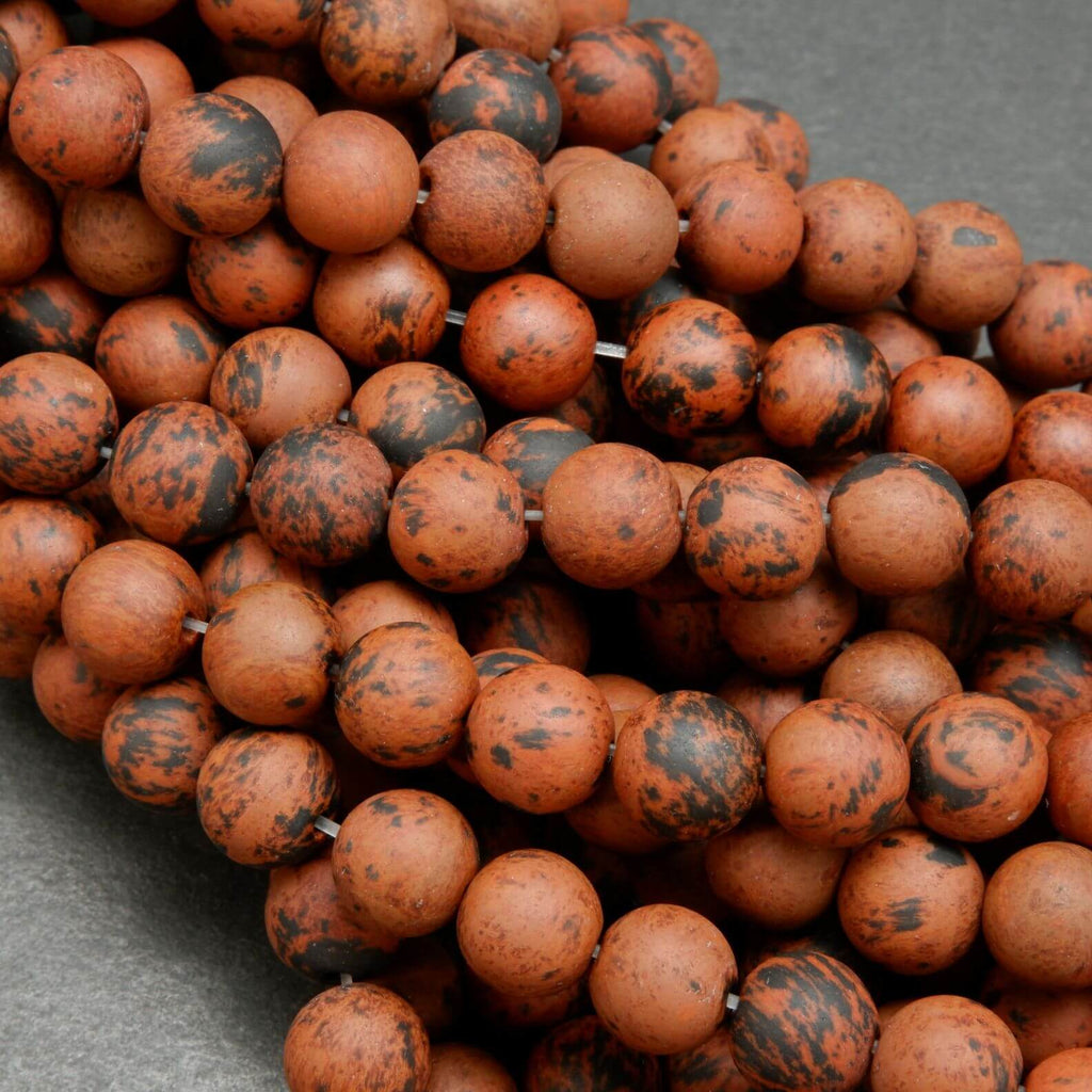 Mahogany obsidian beads.