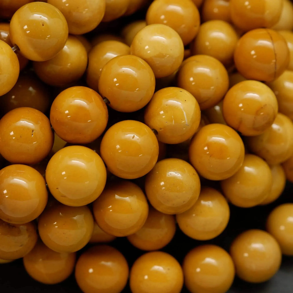 Australian Yellow Mookaite Beads Natural Gemstones Tejas Beads