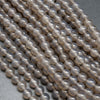 Grey chalcedony beads.