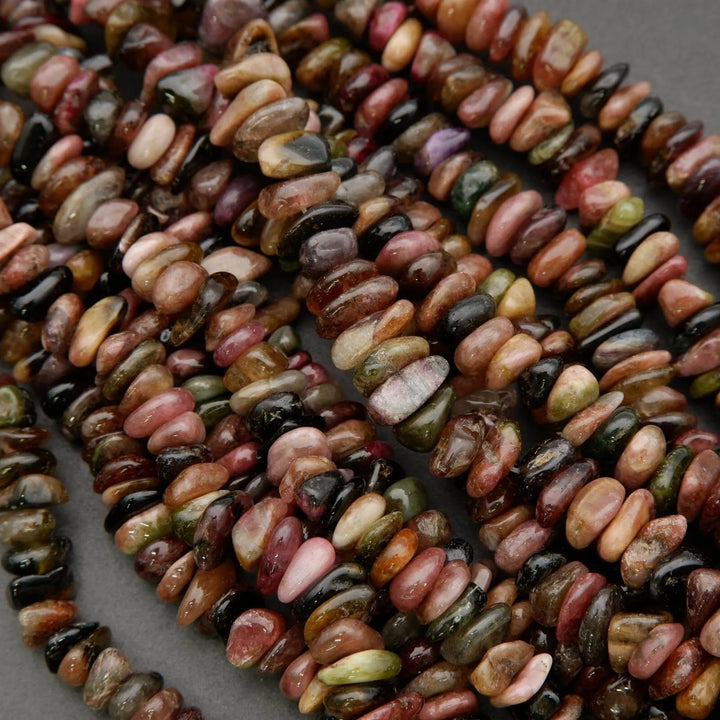 Watermelon Tourmaline · Smooth · Freeform Chips · 10mm, 12mm, Tejas Beads, Beads