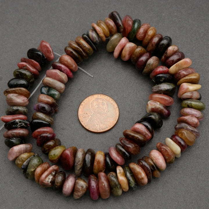 Watermelon Tourmaline · Smooth · Freeform Chips · 10mm, 12mm, Tejas Beads, Beads