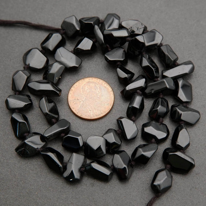 Black Spinel · Faceted · Nuggets · 7mm to 10mm, Tejas Beads, Beads