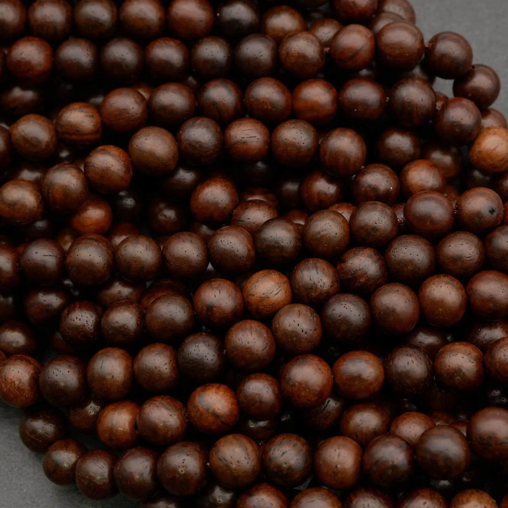 Brown Rosewood · Smooth · Round · 6mm, 8mm, 10mm, Tejas Beads, Beads