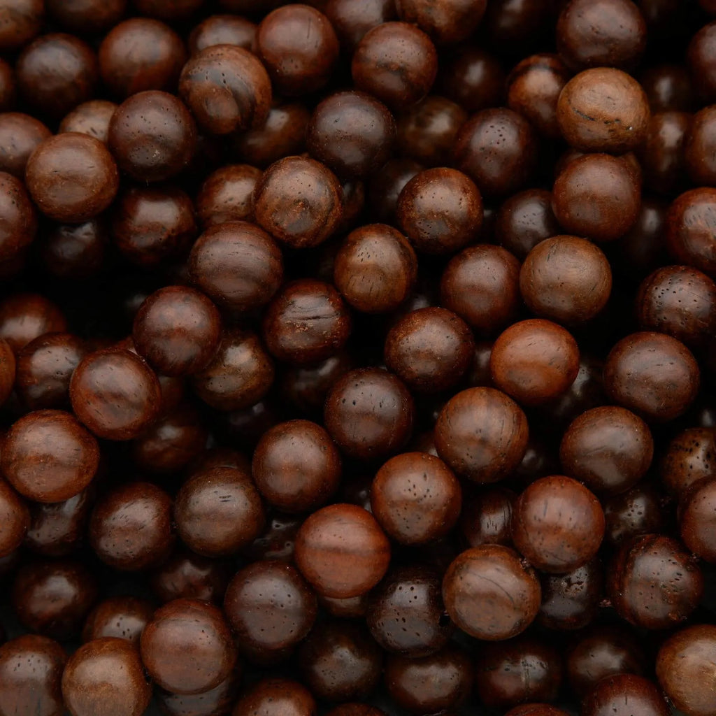 Brown Rosewood · Smooth · Round · 6mm, 8mm, 10mm, Tejas Beads, Beads