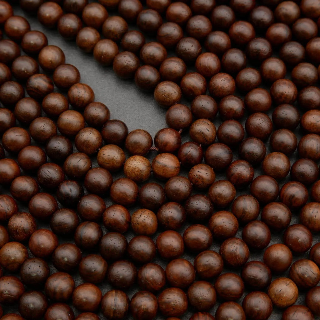 Brown Rosewood · Smooth · Round · 6mm, 8mm, 10mm, Tejas Beads, Beads