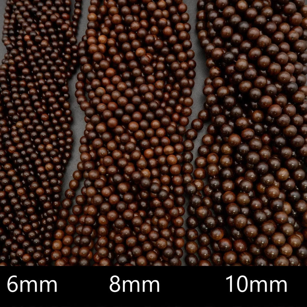 Brown Rosewood · Smooth · Round · 6mm, 8mm, 10mm, Tejas Beads, Beads