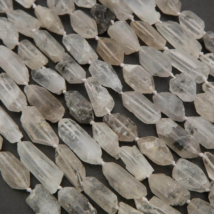 Tibetan Quartz · Faceted · Matte · Double Point · 8mm, 10mm, Tejas Beads, Uncategorized