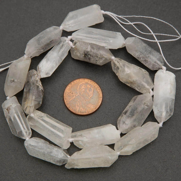 Tibetan Quartz · Faceted · Matte · Double Point · 8mm, 10mm, Tejas Beads, Uncategorized