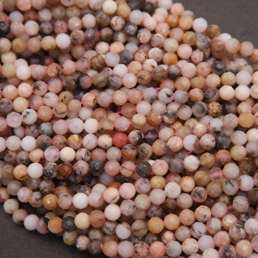 Close-up of multicolored round beads on a dark background