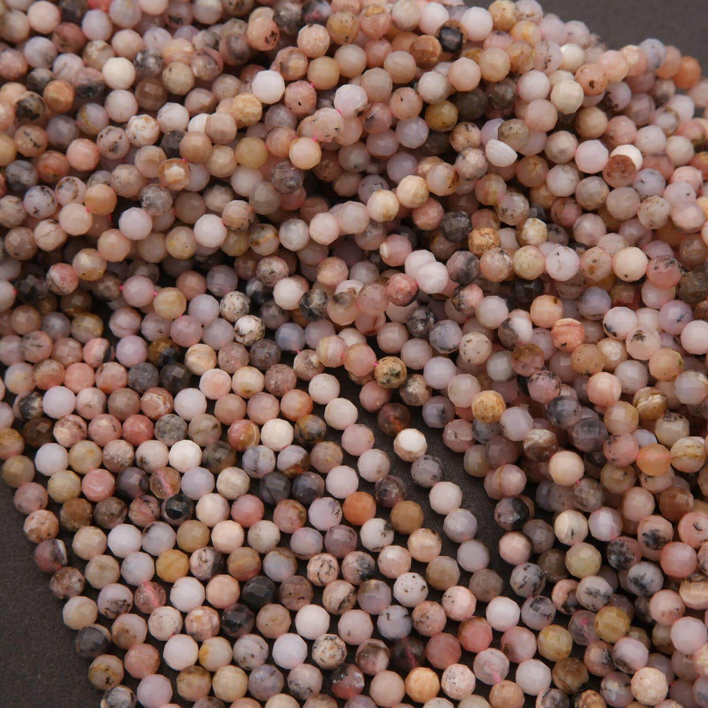 Close-up of multicolored round beads on a dark background