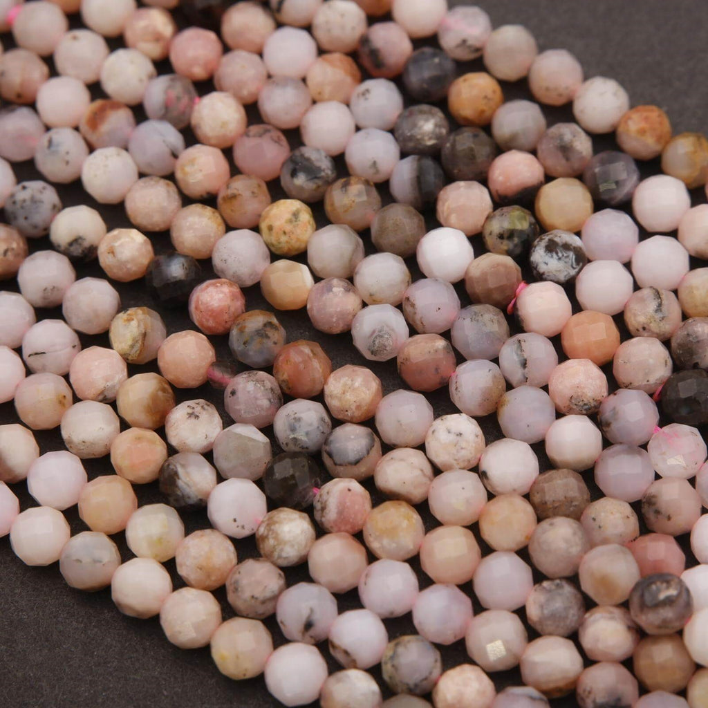 Close-up of multicolored round beads on a dark background