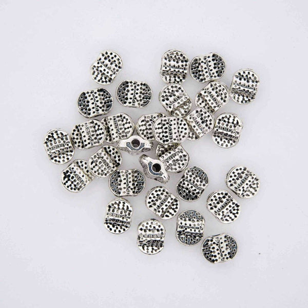 Dotted Oval Silver Jewelry Findings.
