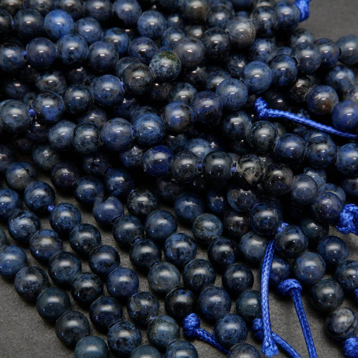Blue dumortierite beads.