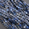 Close-up of a blue heart-shaped stone mosaic
