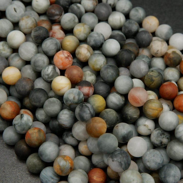 Matte finish eagle eye beads.