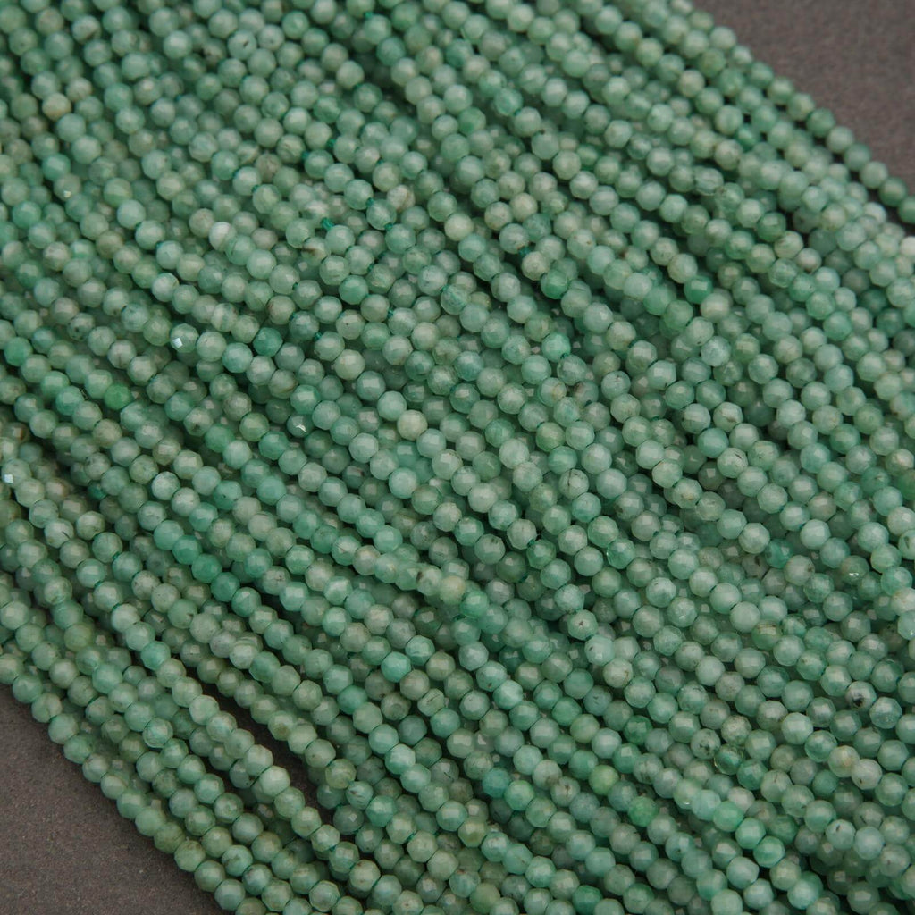 Emerald · Microfaceted · Round · 2mm, 2.5mm, Tejas Beads, Beads
