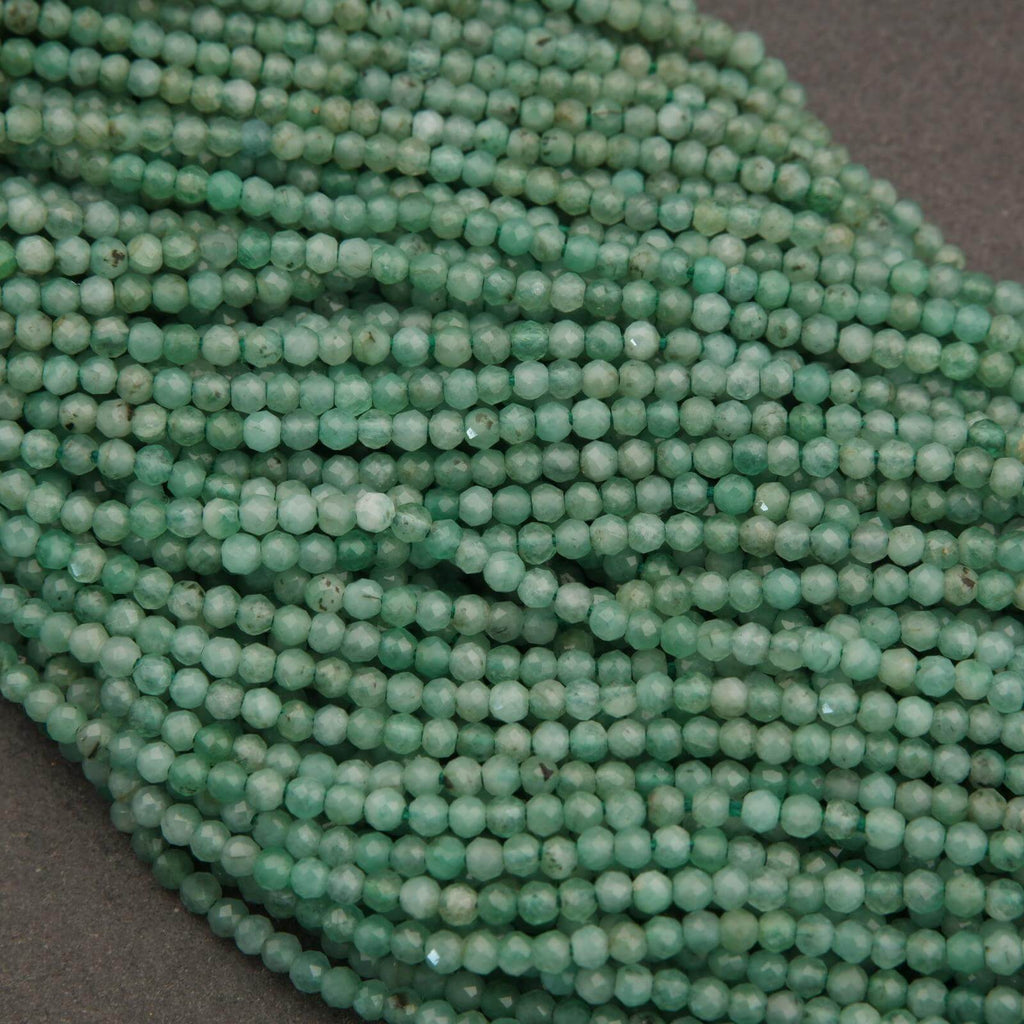 Emerald · Microfaceted · Round · 2mm, 2.5mm, Tejas Beads, Beads